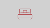 Suíte de solteiro com cama de casal